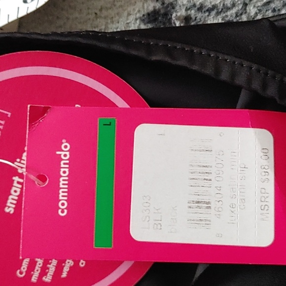 Commando black luxe satin mini Cami slip sz.L NWT - Picture 7 of 8